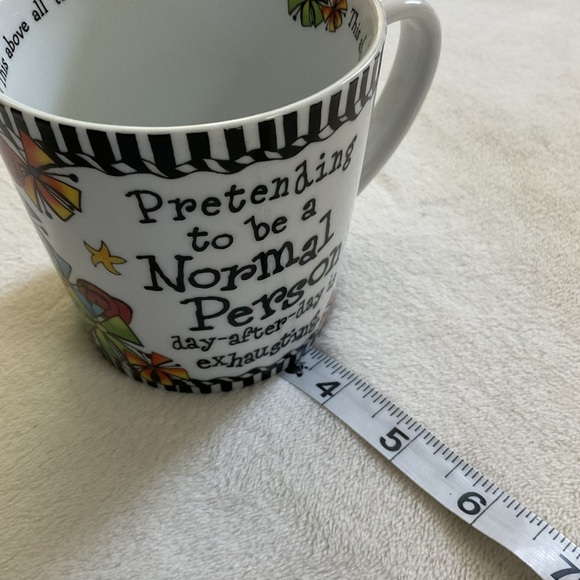 Suzy Toronto Pretending to Be A Normal Person Mug Cup Colorful Floral Whimsical - Picture 9 of 9